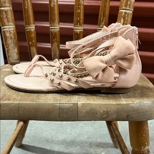Pink Bow Sandals